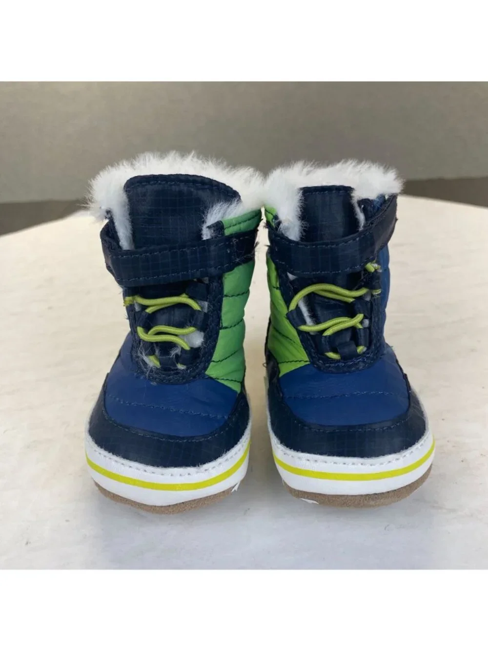 Robeez Baby  Aspen Winter Boots Shoes Unisex faux-fur Size 0-3 Months,Preppy,NEW